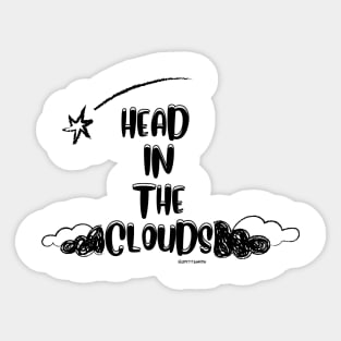 Head in the clouds doodle style Sticker